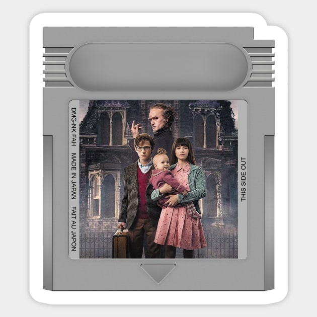 A Series of Unfortunate Events Game Cartridge Sticker by PopCarts